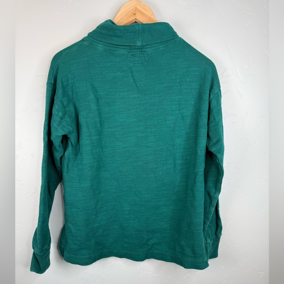 J. Crew Vintage Cotton Terry Turtleneck Sweatshirt in Dark Spruce XS - Picture 3 of 8